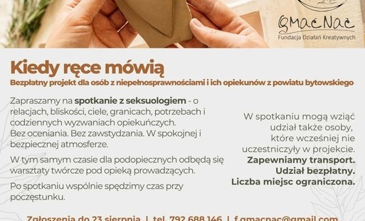Centrum Usług Społecznych informuje, że jest możliwość wzięcia udziału w spotkaniu z seksuologiem. 