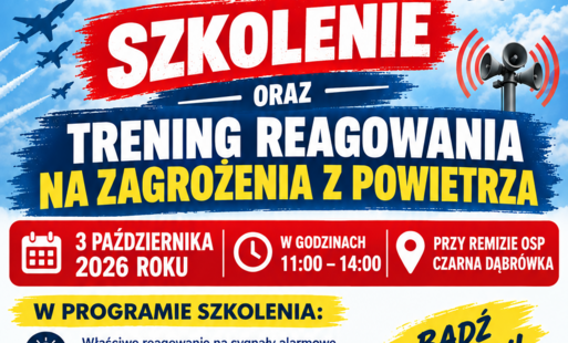 Zdjęcie do SZKOLENIE ORAZ TRENING REAGOWANIA NA ZAGROŻENIA Z POWIETRZA