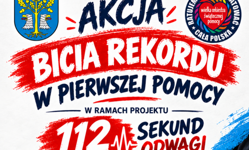 Plakat dot. akcji bicia rekordu